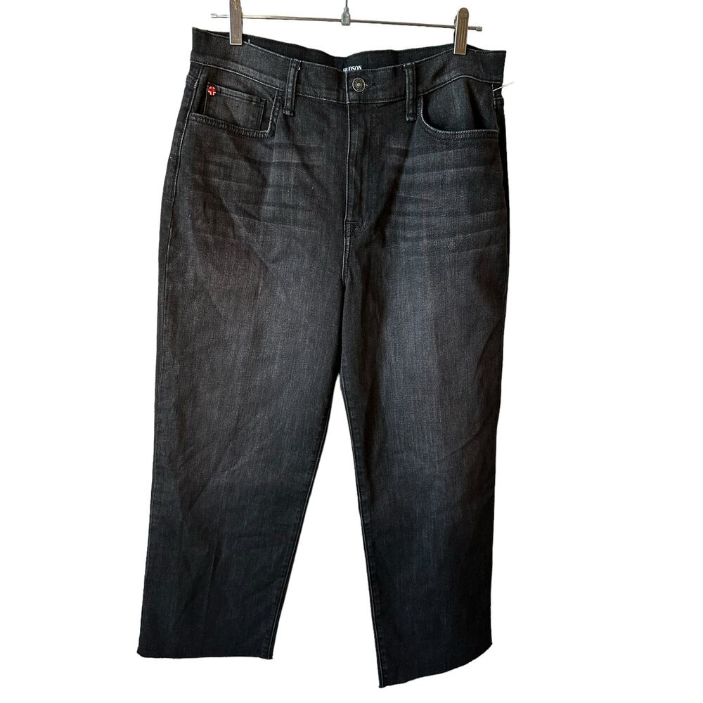 Hudson Jeans New Women's NOA High Rise Straight Crop Jeans Black Size 32 Casual